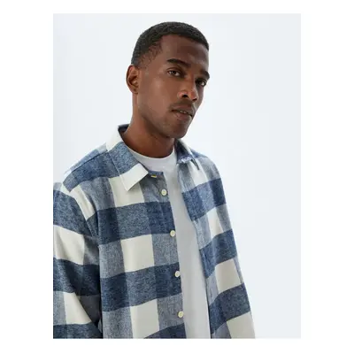 Koton Lumberjack Shirt Long Sleeve Cotton Blend