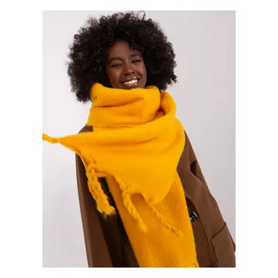 Dark yellow wide women's scarf