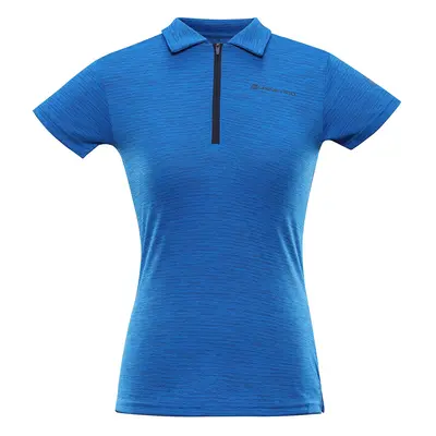 Women's quick-drying polo shirt ALPINE PRO DONNA electric blue lemonade