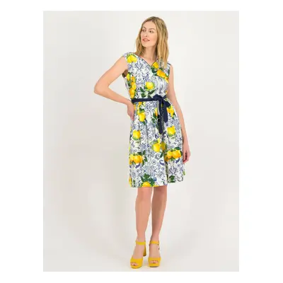 Yellow-White patterned dress Blutsgeschwister - Women