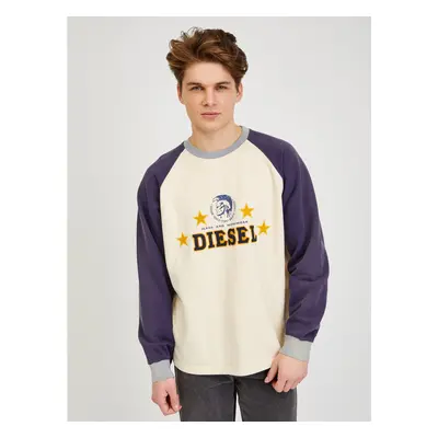 Blue-Yellow Mens Sweatshirt Diesel - Mens