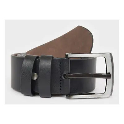 DEFACTO Men's Rectangular Buckle Faux Leather Jean Belt