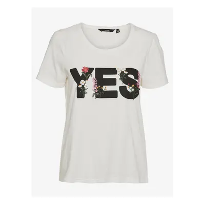 White women's T-shirt VERO MODA Uda - Women