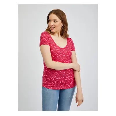 Orsay Dark pink Women's Polka Dot T-Shirt - Women