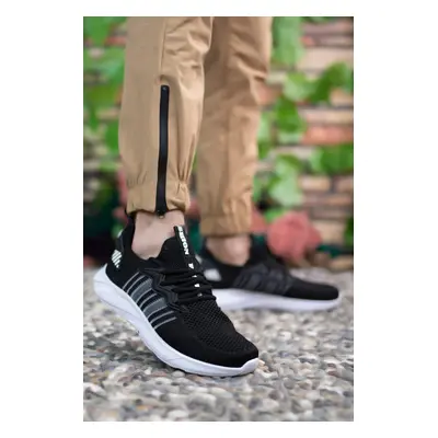 Riccon Unisex Black and White Sneakers