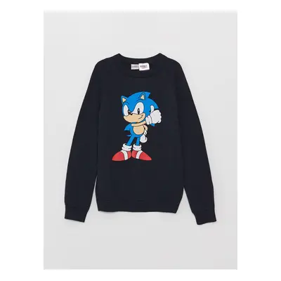 LC Waikiki Lw - Crew Neck Sonic Printed Long Sleeve Boy's Knitwear Sweater