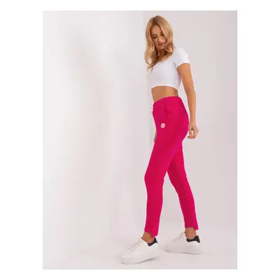 Fuchsia women's sweatpants with drawstring