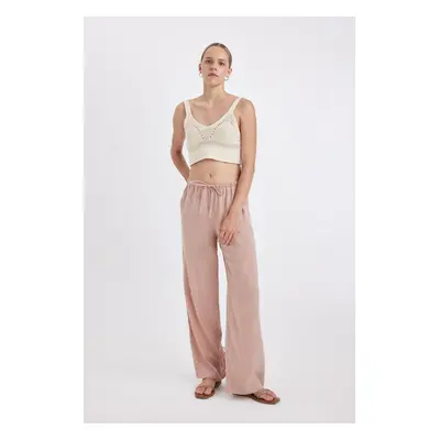 DEFACTO Wide Leg Double Pocket Normal Waist Standard Length Trousers