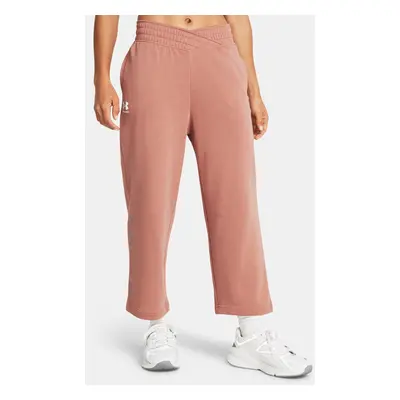 Under Armour Sweatpants UA Rival Terry Crop Wide Leg-PNK - Women