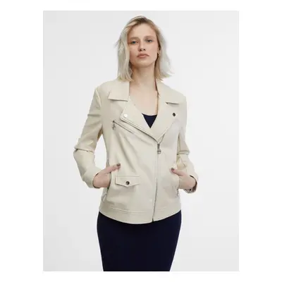 Orsay Beige Women's Faux Leather Jacket - Women's