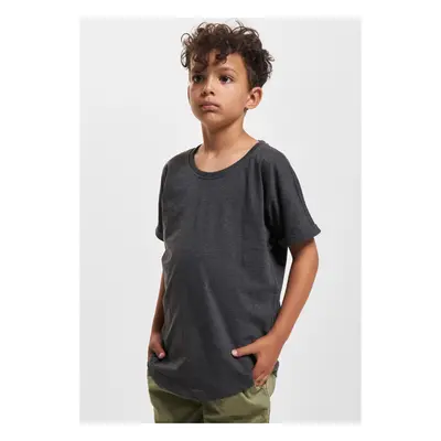 Boys Long Shaped Turnup Tee Charcoal