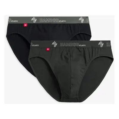 Men's Sports Briefs ATLANTIC 2Pack - Black/Khaki