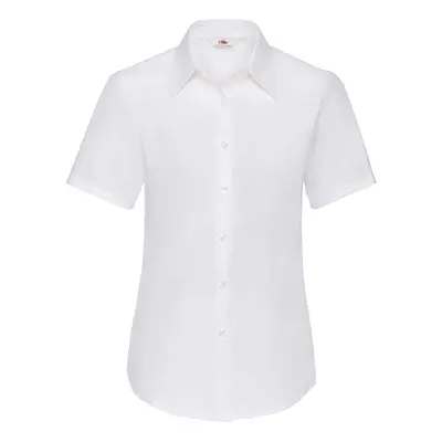 FRUIT OF THE LOOM F16•LADIES SHORT SLEEVE OXFORD SHIRT