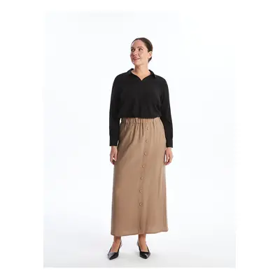 LC Waikiki Lcw Women's Elastic Waist Plain Skirt