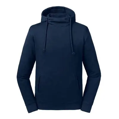 Granatowa bluza unisex Pure Organic High Collar Hooded Sweat Russell