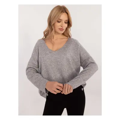 Grey women's oversized sweater