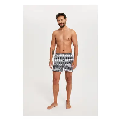 Men's boxer shorts Arctic - navy blue print