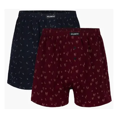 Boxer shorts Atlantic 2MBX-013 A'2 S-3XL navy blue-wine