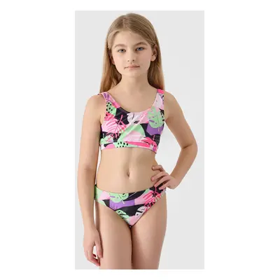 Girls' three-piece swimsuit 4F - multicolored