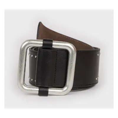 DEFACTO Women's Large Buckle Faux Leather Casual Belt