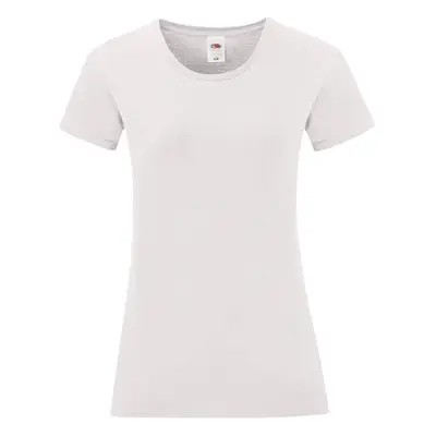 White Iconic women's t-shirt in combed cotton Fruit of the Loom