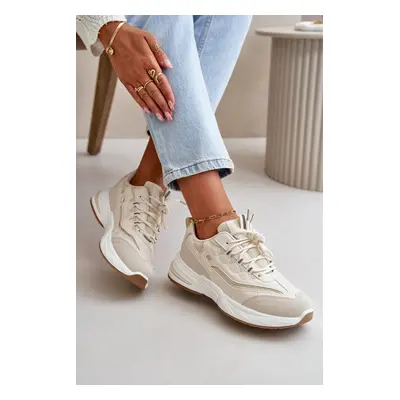 Verilisse sports sneakers made of eco-leather beige