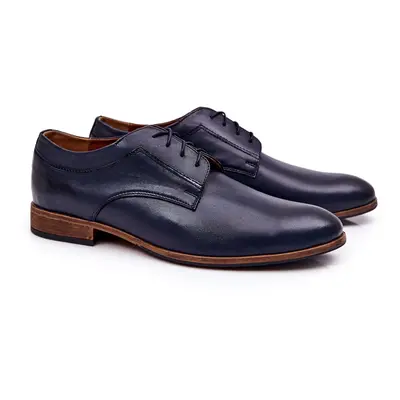 Bednarek Polish Shoes Elegáns bőr Bednarek cipő Navy