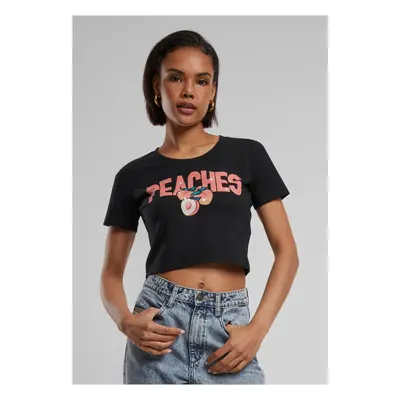 Peaches Cropped Tee Black