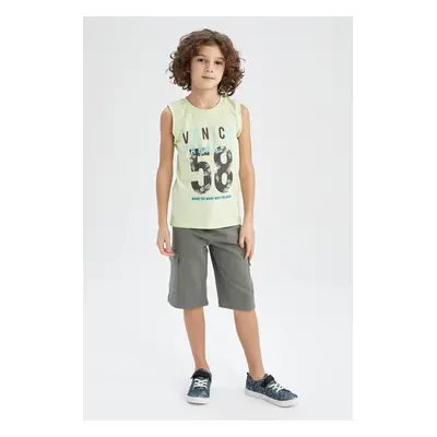 DEFACTO Boy's Flexible Waisted Cargo Pocket Roller