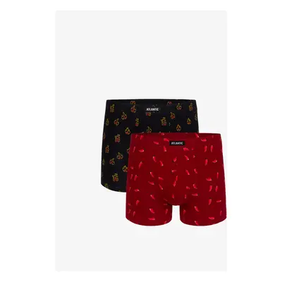 Men's boxers ATLANTIC 2Pack - burgundy/black