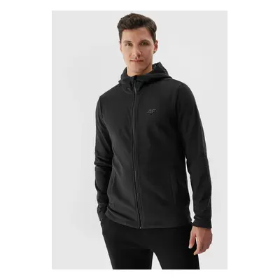 Men's Regular Hooded Fleece 4F - Black