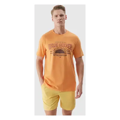 Men's T-shirt with 4F print - orange