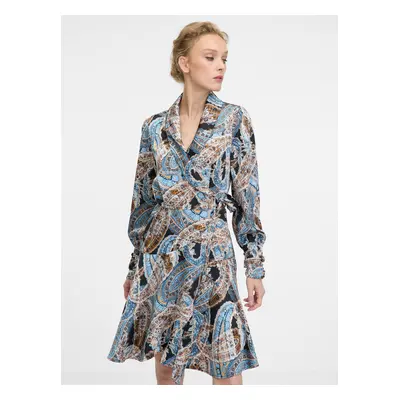 Blue women's patterned knee-length dress ORSAY - Women's