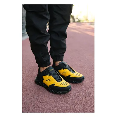 Riccon Black Yellow Men's Sneakers