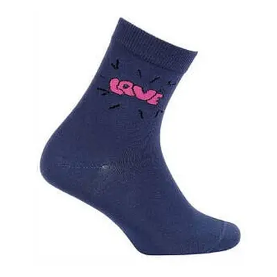 Gatta G34.01N Cottoline girls' socks modeled navy