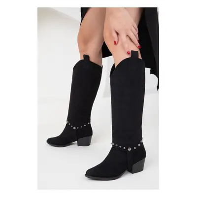 Soho Black Suede Women's Boots