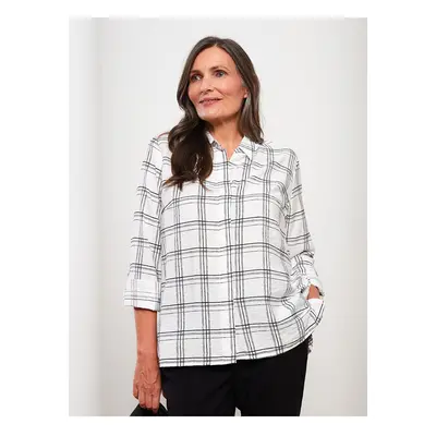 LC Waikiki Lcw Plaid Long Sleeve Viscose Women's Shirt