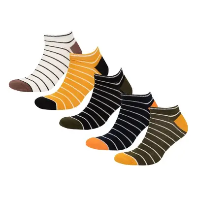 DEFACTO Men's 5-Pack Cotton Ankle Socks