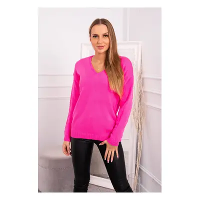 V-neck sweater pink