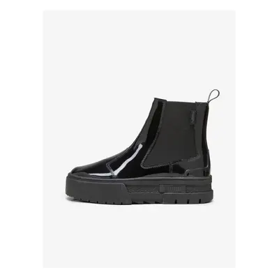 Black Ladies Ankle Boots Puma Mayze - Ladies