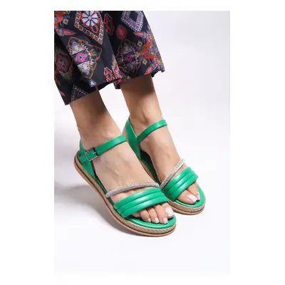 Riccon Olnadorei Women's Sandals Green Skin