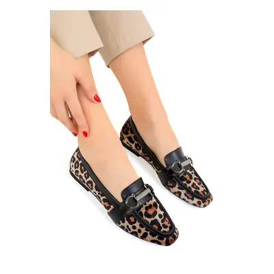 Soho Leopard-Black Women's Flats