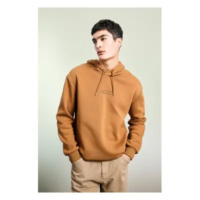 DEFACTO Relax Fit Hooded Printed Thick Sweatshirt