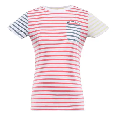 Women's cotton T-shirt ALPINE PRO BOATERA calypso coral