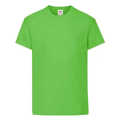 Green T-shirt for Children Original Fruit of the Loom