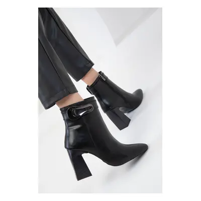 Soho Black Matte Satin Women's Boots & Bootie