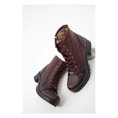 Soho Claret Red Quilted Boots & Bootie