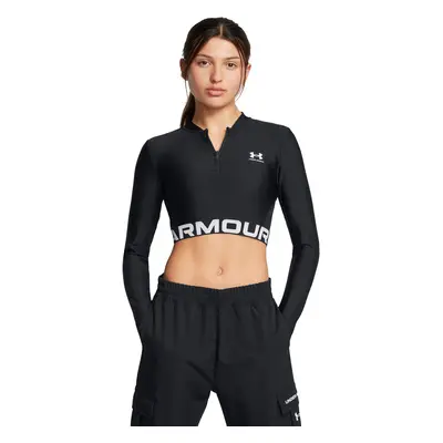 Women's T-shirt Under Armour HeatGear Rib 1/4 Zip LS