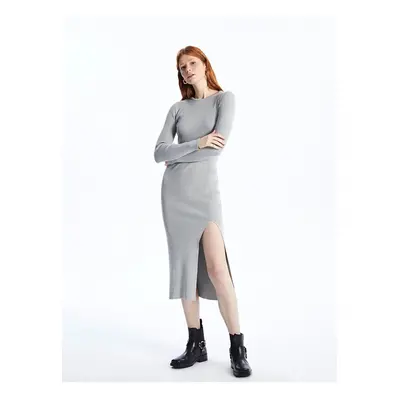 LC Waikiki Crew Neck Straight Long Sleeve Women's Bodycon Dress