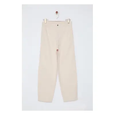 Trendyol Limited Edition Stone Unisex Balloon Fit Woven Gabardine Cotton Trousers